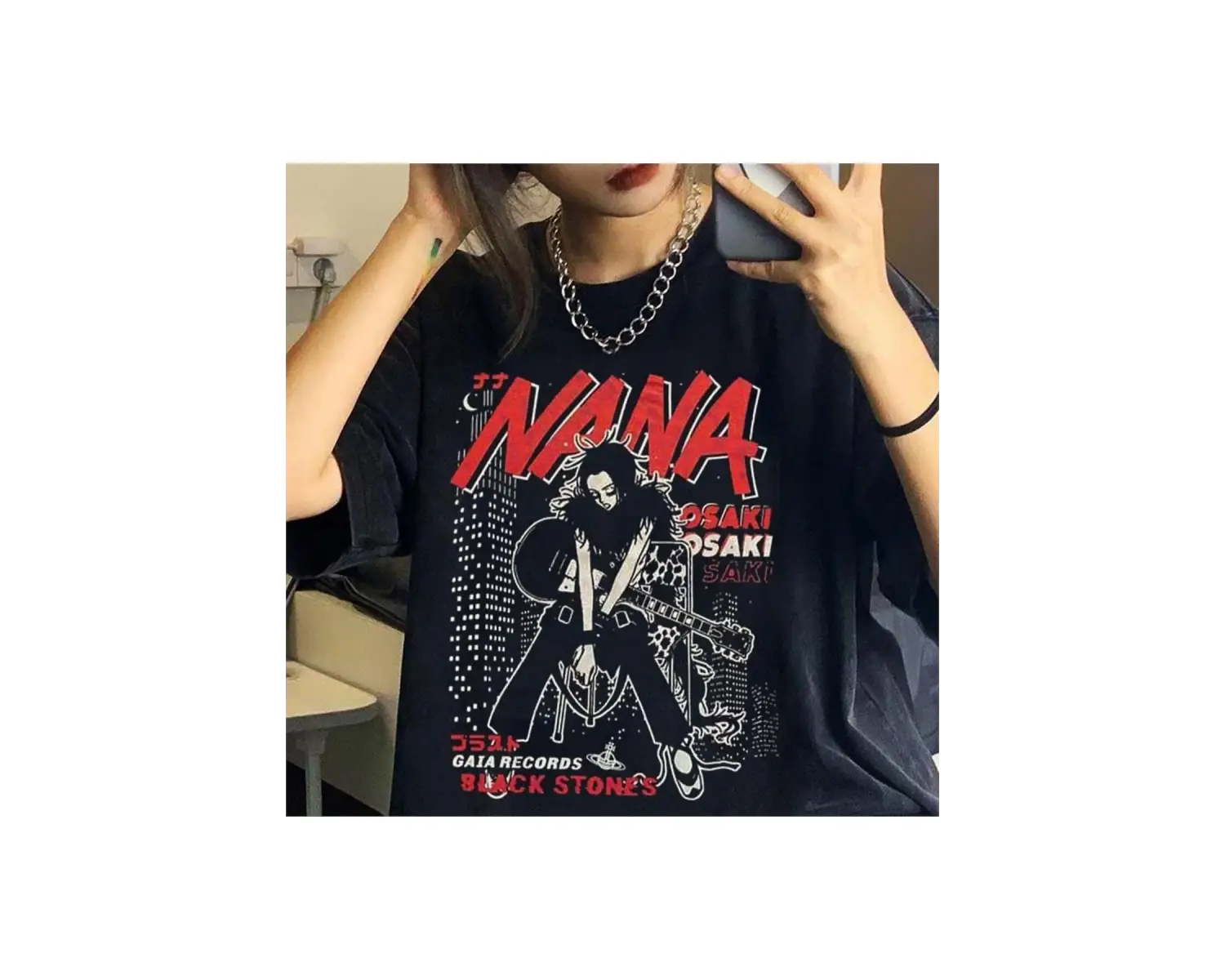 Black Stones - Nana Osaki Guitar Siyah Unisex