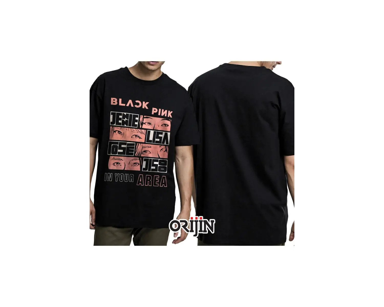 Blackpink In Your Area Jenie Lisa Rose Jisoo Baskılı Unisex Siyah