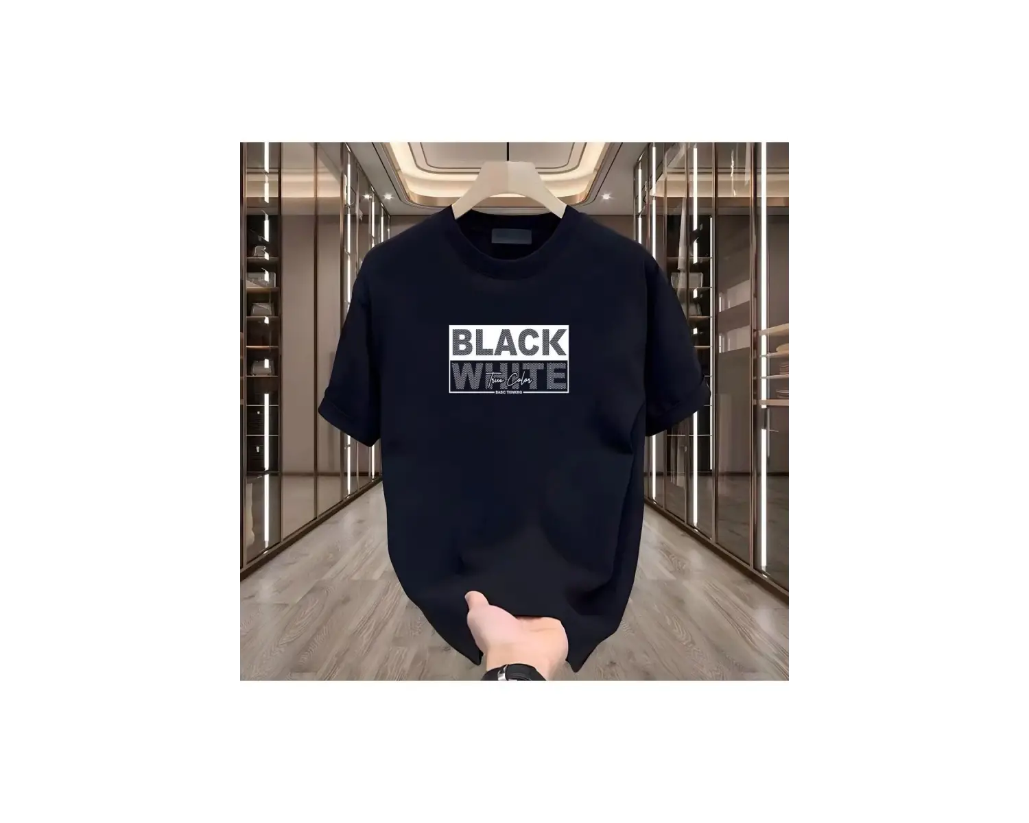 BlackWhite Baskılı Siyah Erkek