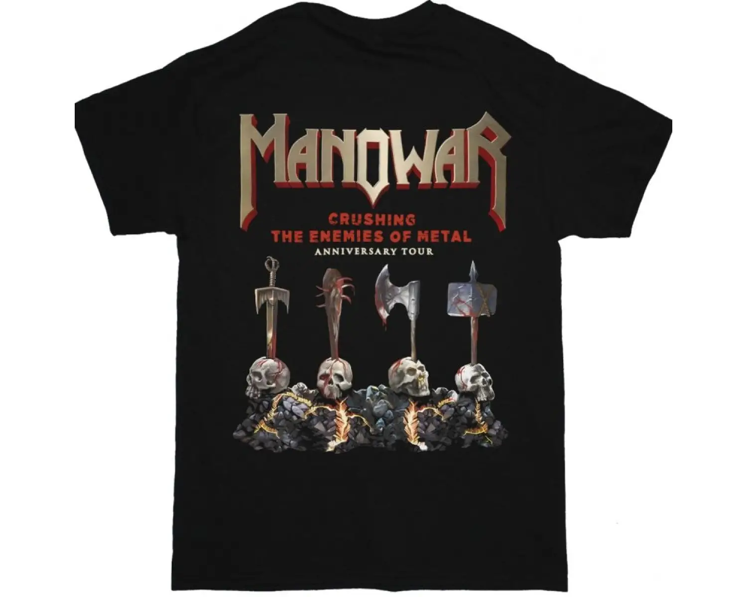 BLOOD COMMAND WORLD DOMINATION NEW BLACK T-SHIRT ÖN VE ARAKA BASKILI