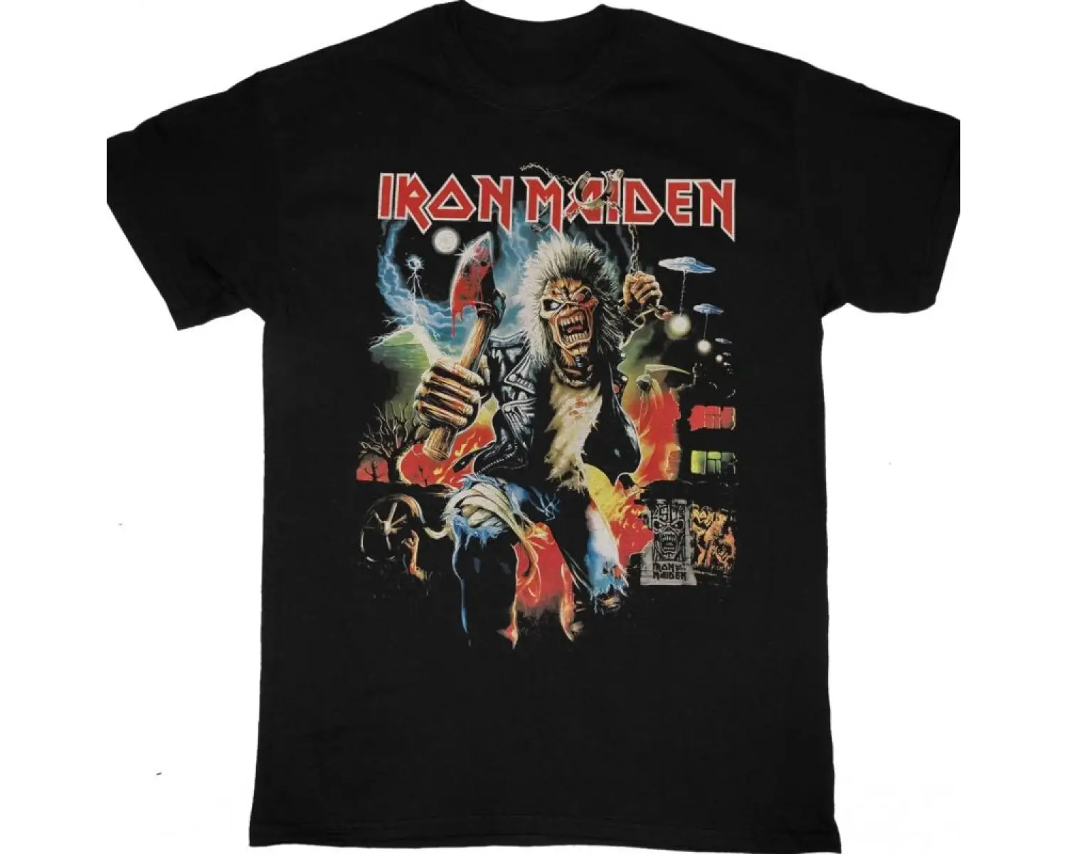 BLOOD COMMAND WORLD DOMINATION NEW WHITE T-SHIRT ÖN VE ARAKA BASKILI