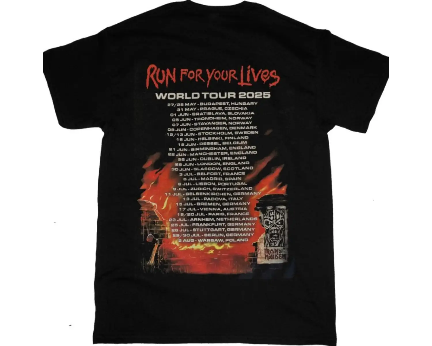BLOOD COMMAND WORLD DOMINATION NEW WHITE T-SHIRT ÖN VE ARAKA BASKILI