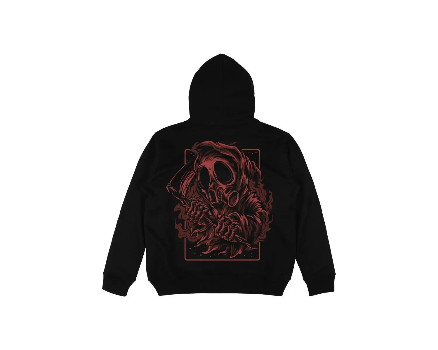Blood Siyah Oversize Unisex Kapüşonlu Sweatshirt Hoodie