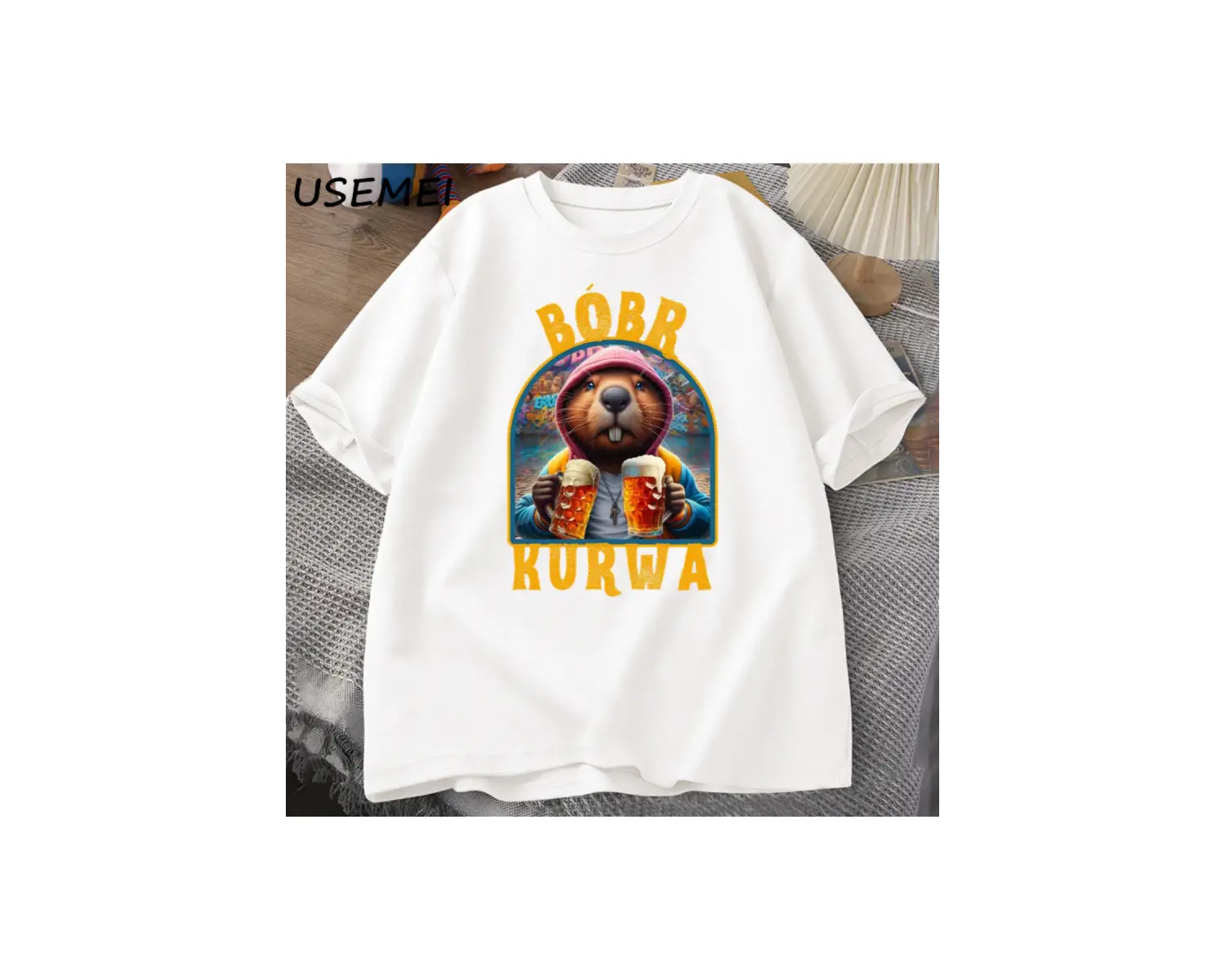Bóbr Kurwa Gladyatör T Shirt Erkekler Kadınlar için Romanın Zafer Grafik T-Shirt Bober Beave 2833