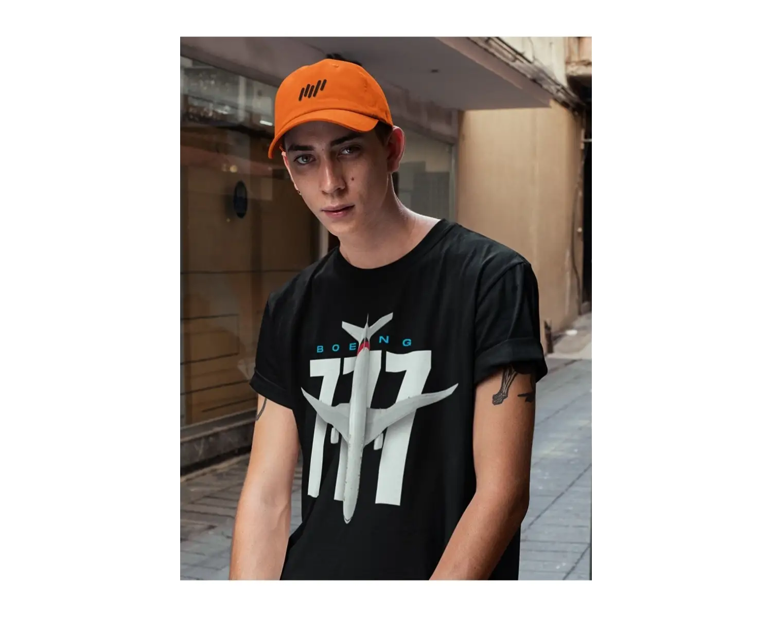 Boeing 777-300 Siyah T-shirt