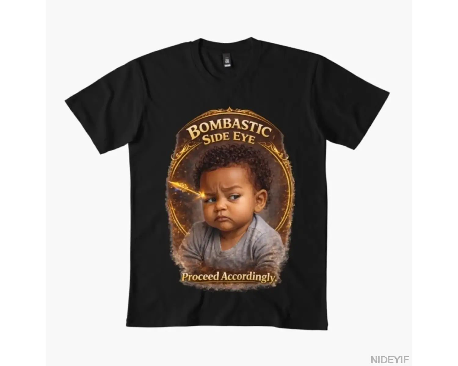 Bombastic Side Eye Bebek T-shirt Erkek Kadın %100 Pamuklu Tişört Kısa Kollu Üstler 0202-3