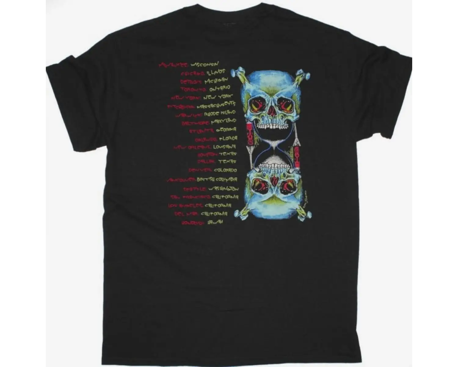 BON JOVI TOUR 95 NEW WHITE T SHIRT ÖN VE ARAKA BASKILI