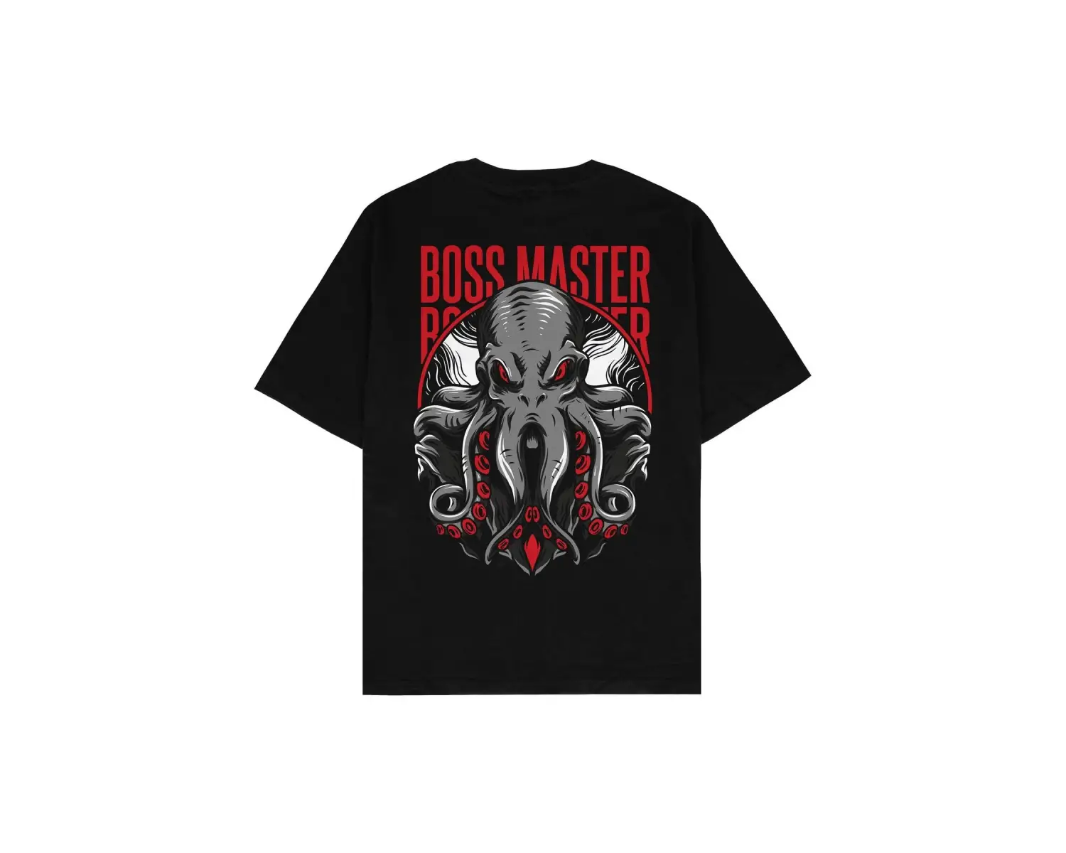 Bossmaster Siyah Oversize Unisex T-shirt
