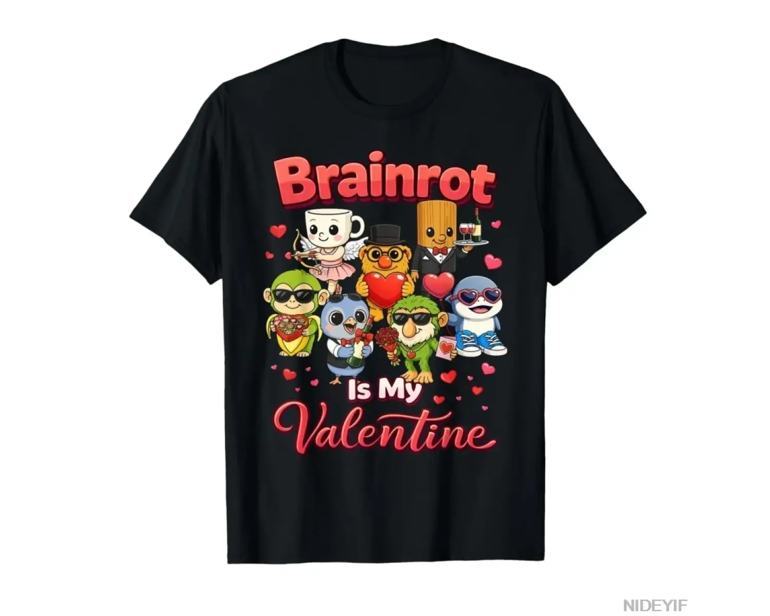 Brainrot Benim Sevgilim Komik Yapay Zeka Üretimi Bebek Hayvan Meme Tişörtü Erkekler Kadınlar