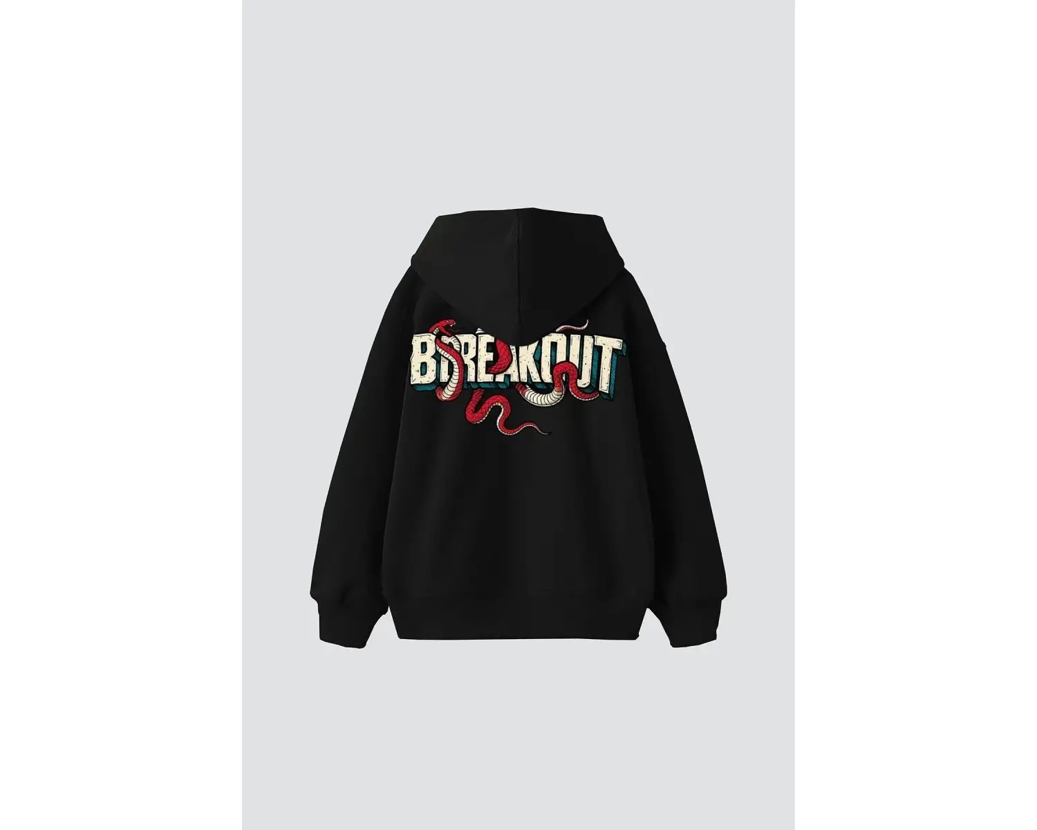 Breakout Baskılı Oversize Unisex Beyaz