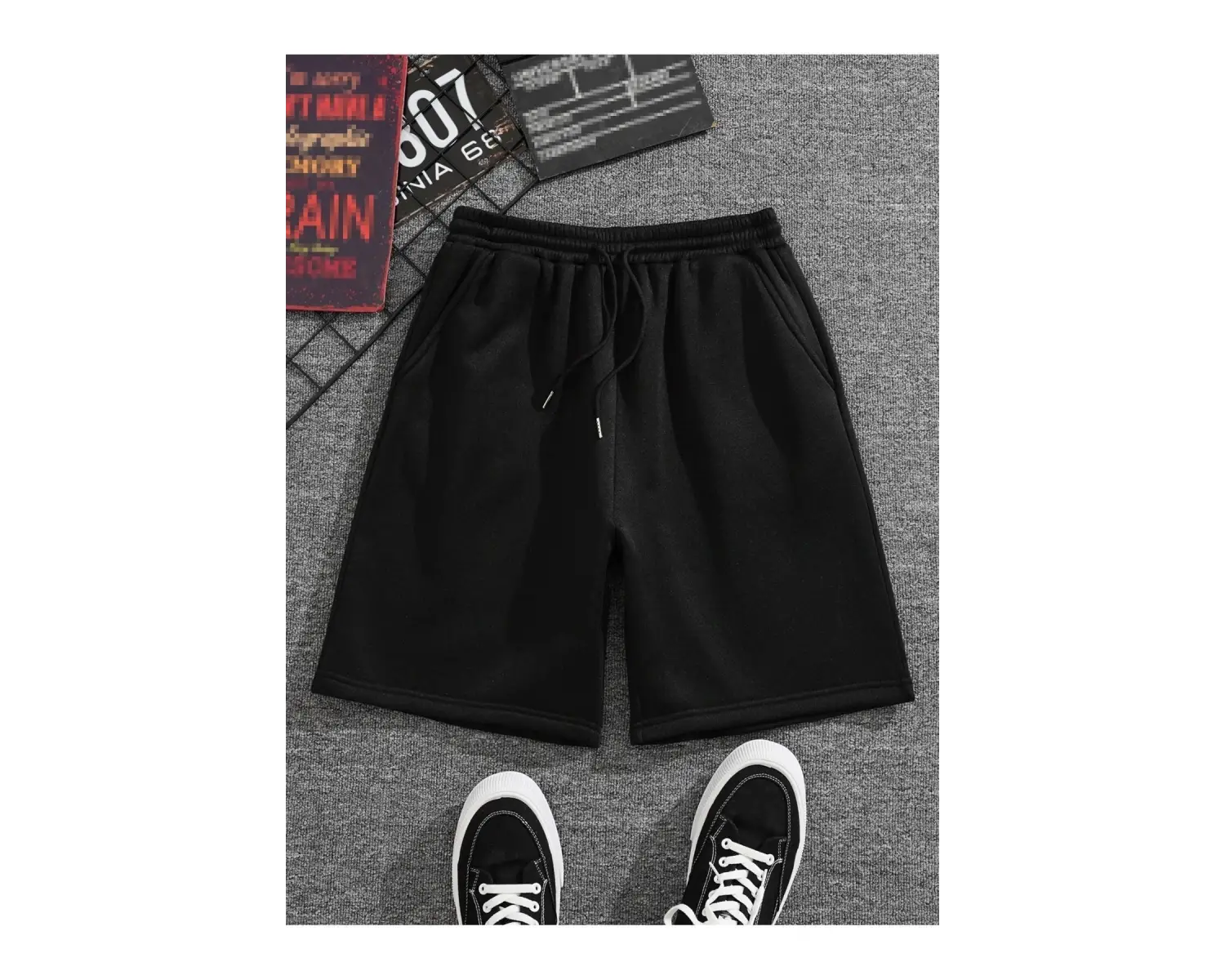 Brooklyn Baskılı Rahat kalıp Unisex Şort