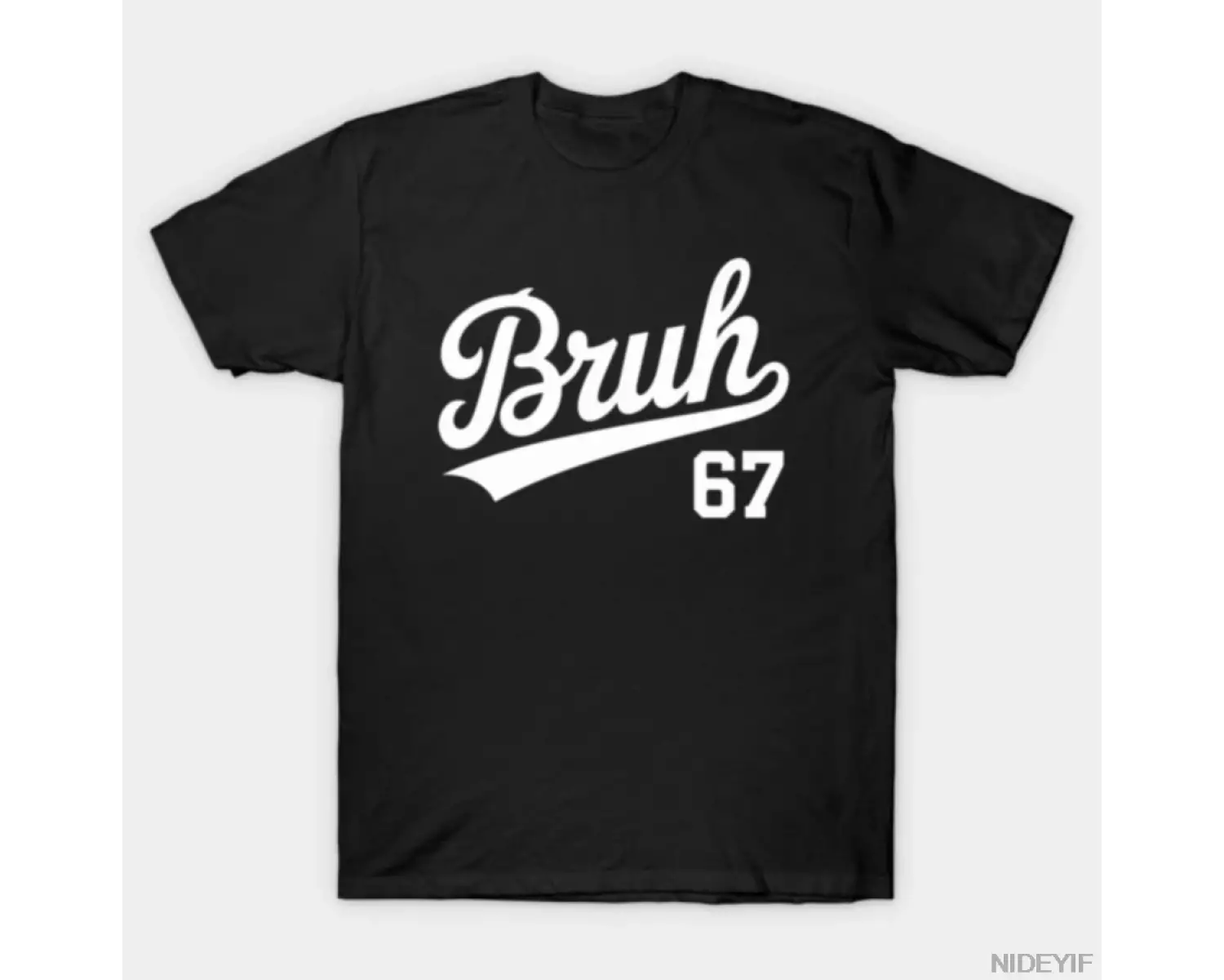 Bruh 67 Meme Komik Numara 6 7 Erkekler Kadınlar Için Tişört % 100% Pamuk T Shirt Kısa Kollu Ü