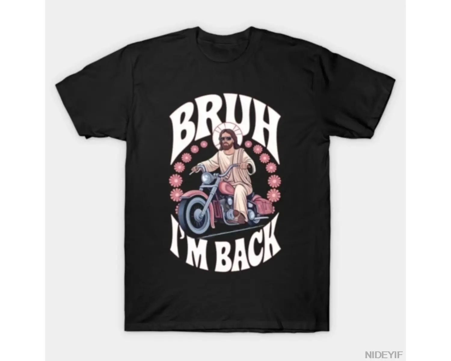Bruh Im Back Jesus T-shirt Erkekler Kadınlar için % 100% Pamuklu Tişörtler Kısa Kollu Üstler