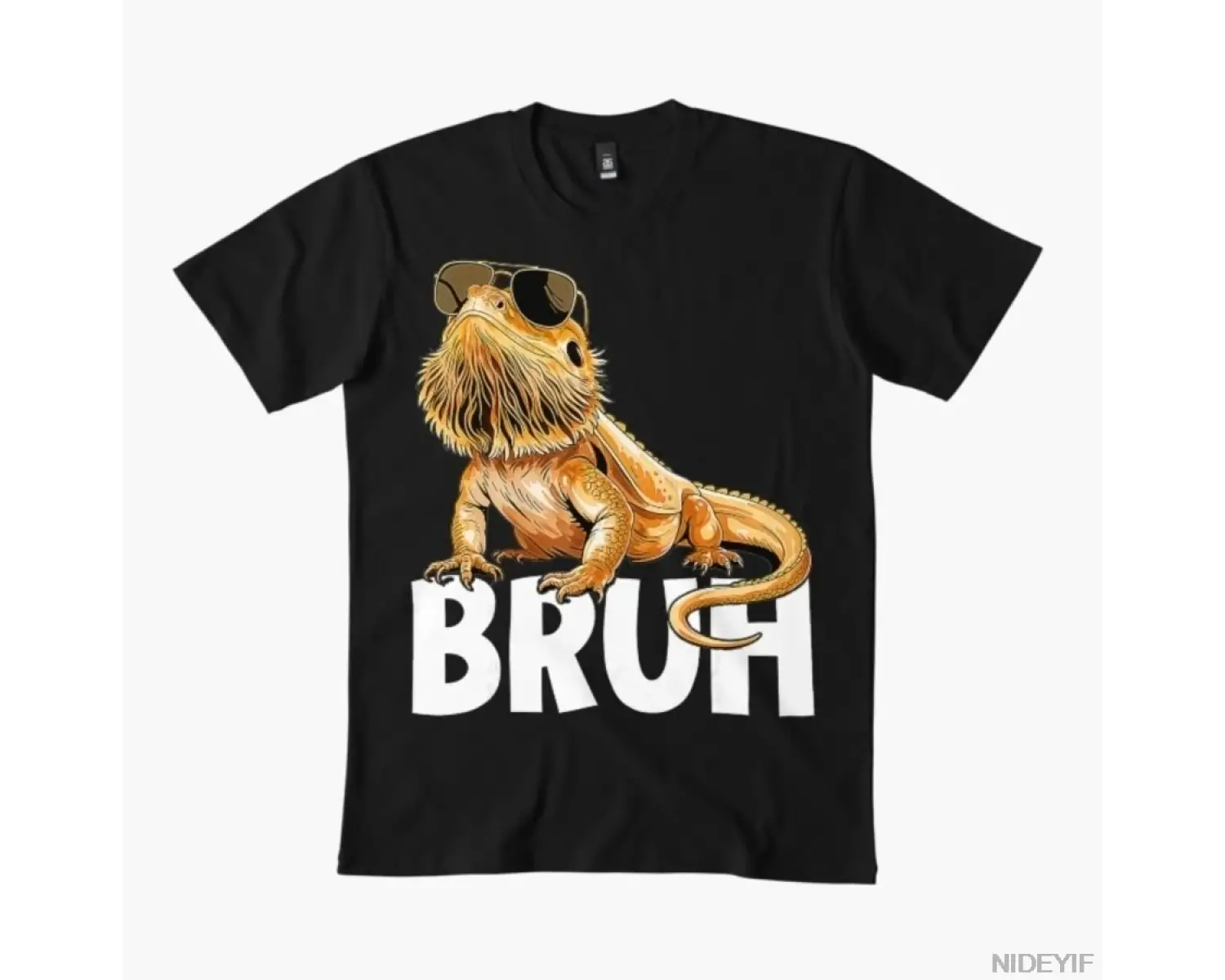 Bruh Sakallı Ejderha Sürüngen Sahibi T-shirt Erkekler Kadınlar Için % 100% Pamuk T Shirt Kısa