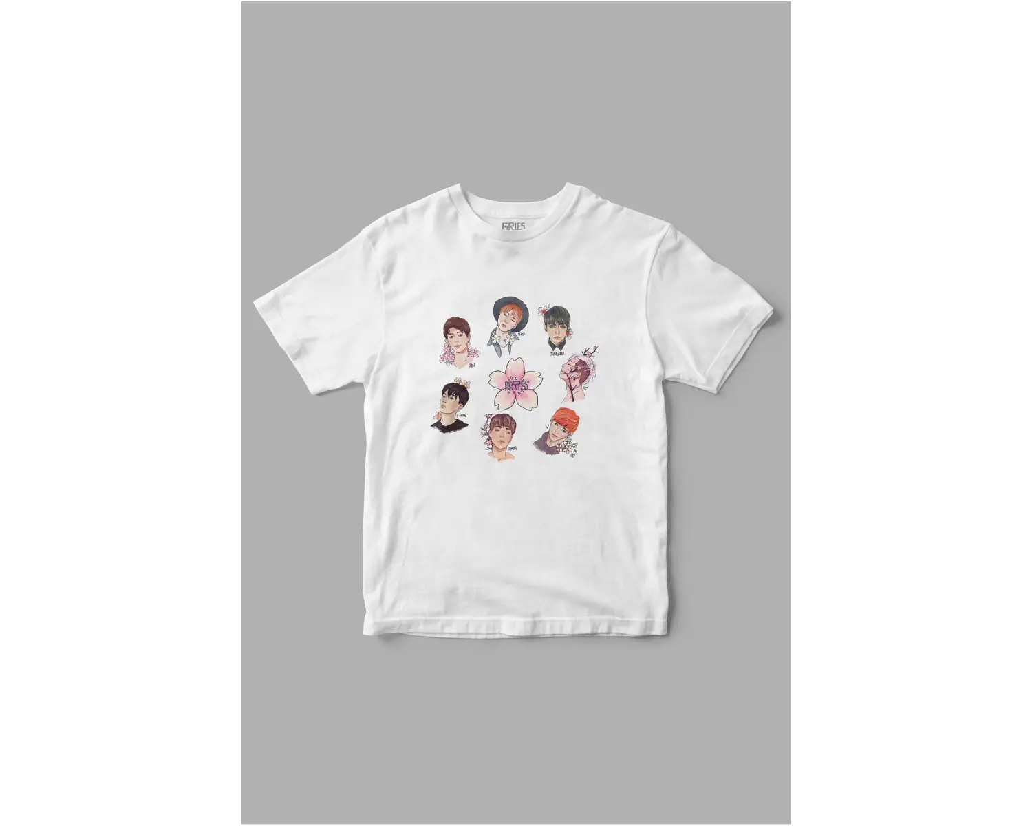 Bts Flower Baskılı Tişört