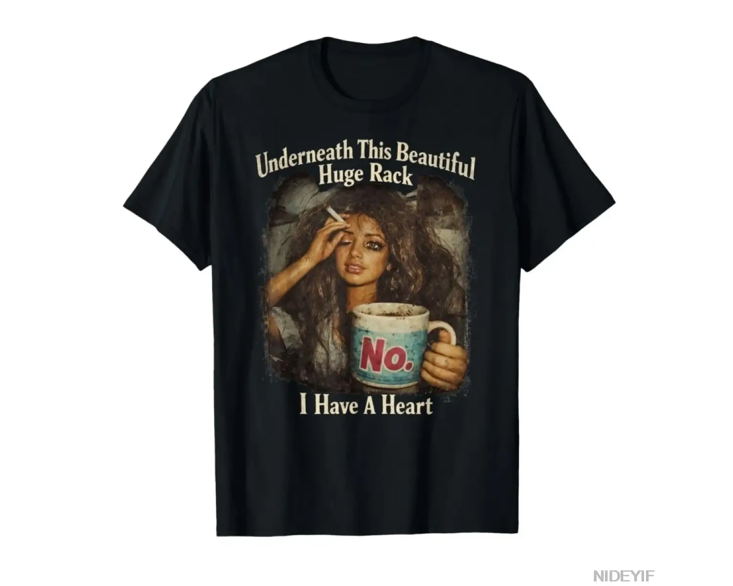 Bu Güzel Büyük Rafın Altında Erkekler ve Kadınlar İçin Kalp Bebek Yüzü Baskılı %100 Pamuklu K