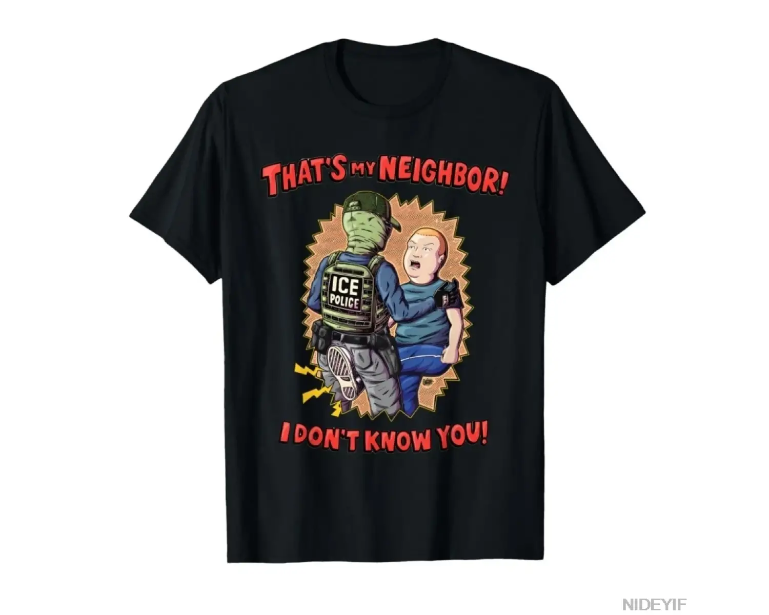 Bu Komşum Seni Tanımıyorum Komik Alıntı Oyuncu Tişörtü Erkek Kadın %100 Pamuk Tişörtler Kısa