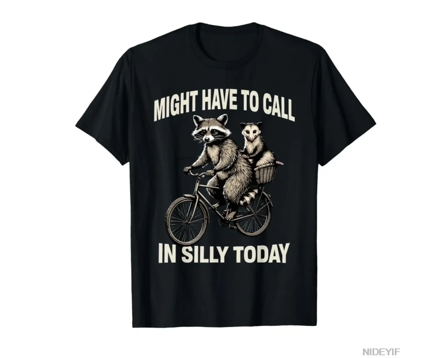 Bugün Aptal Rakun Komik Meme Mizah Tişörtü Olabilir mi diye sorulabilir mi? Erkekler ve Kadın