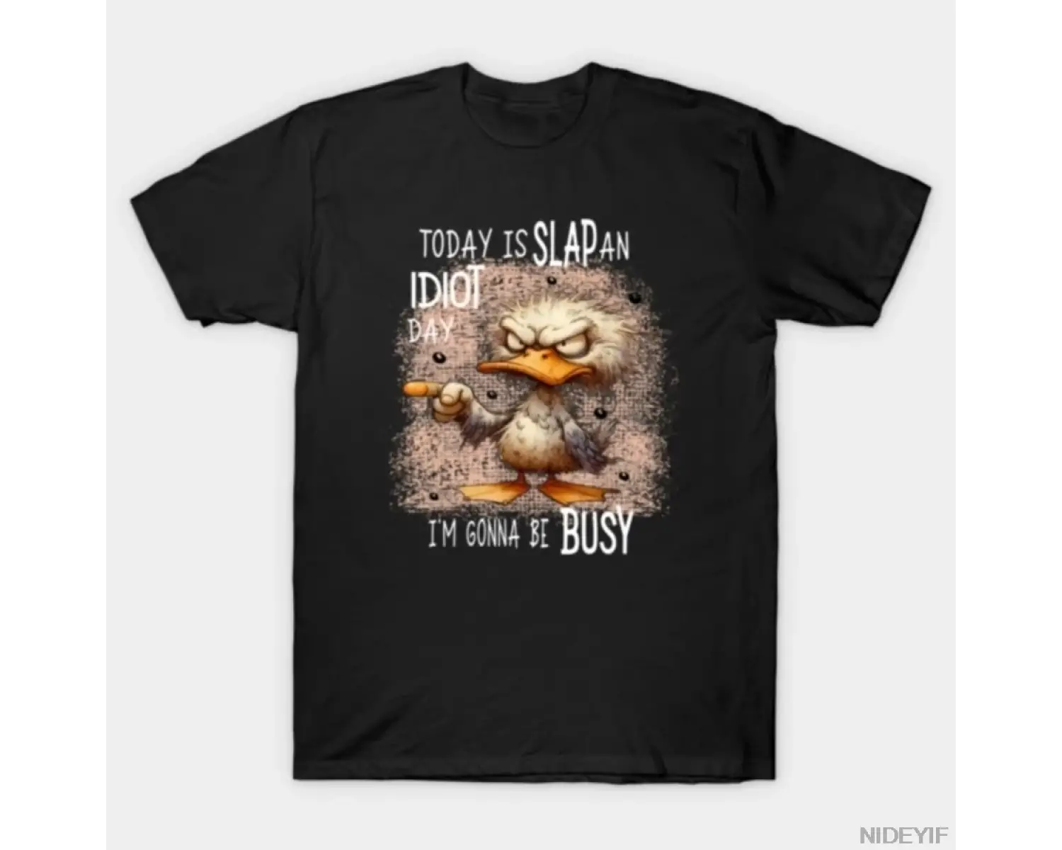 Bugün Bir Aptalın Yendiği Gün T-shirt Erkekler Kadınlar İçin %100 Pamuklu Tişörtler Kısa Koll