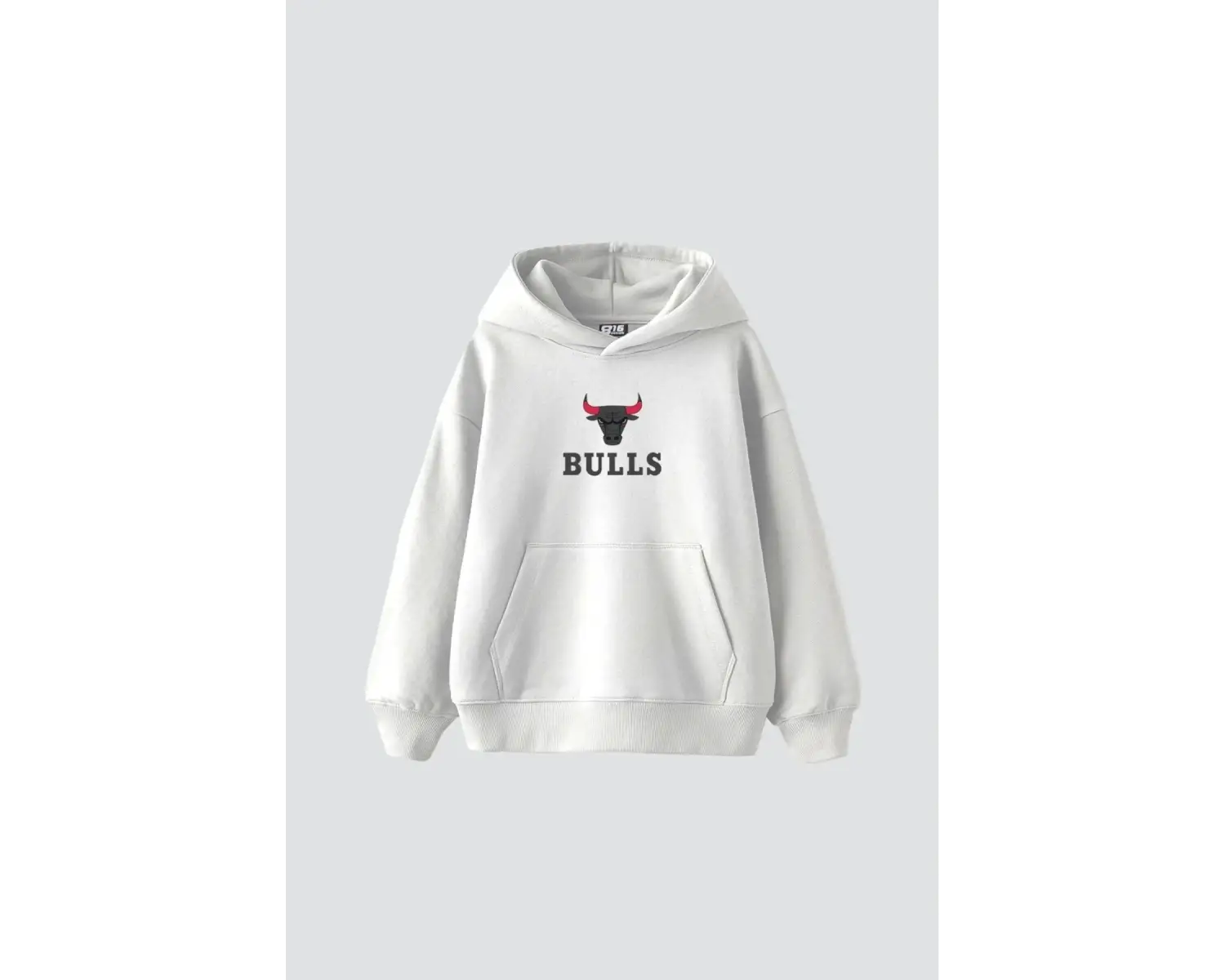 Bulls Baskılı Oversize Unisex Beyaz