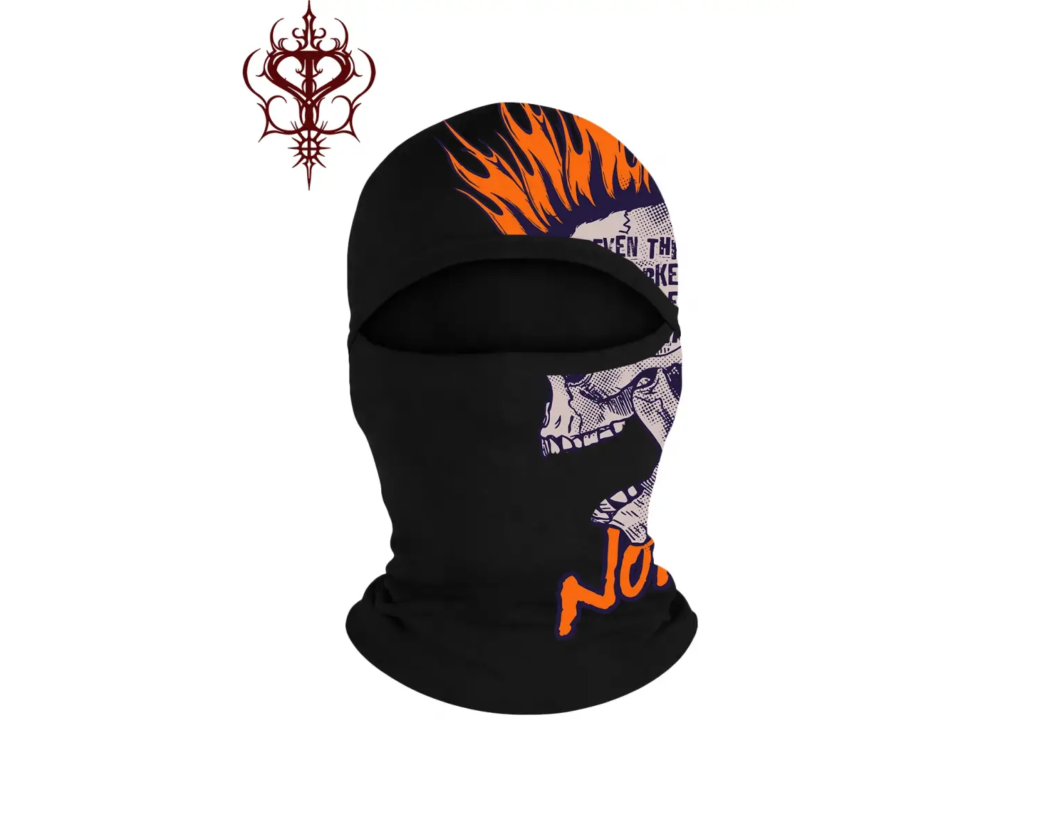 Burning Skull Rebel  Motosiklet Giyim Maske & Balaklava