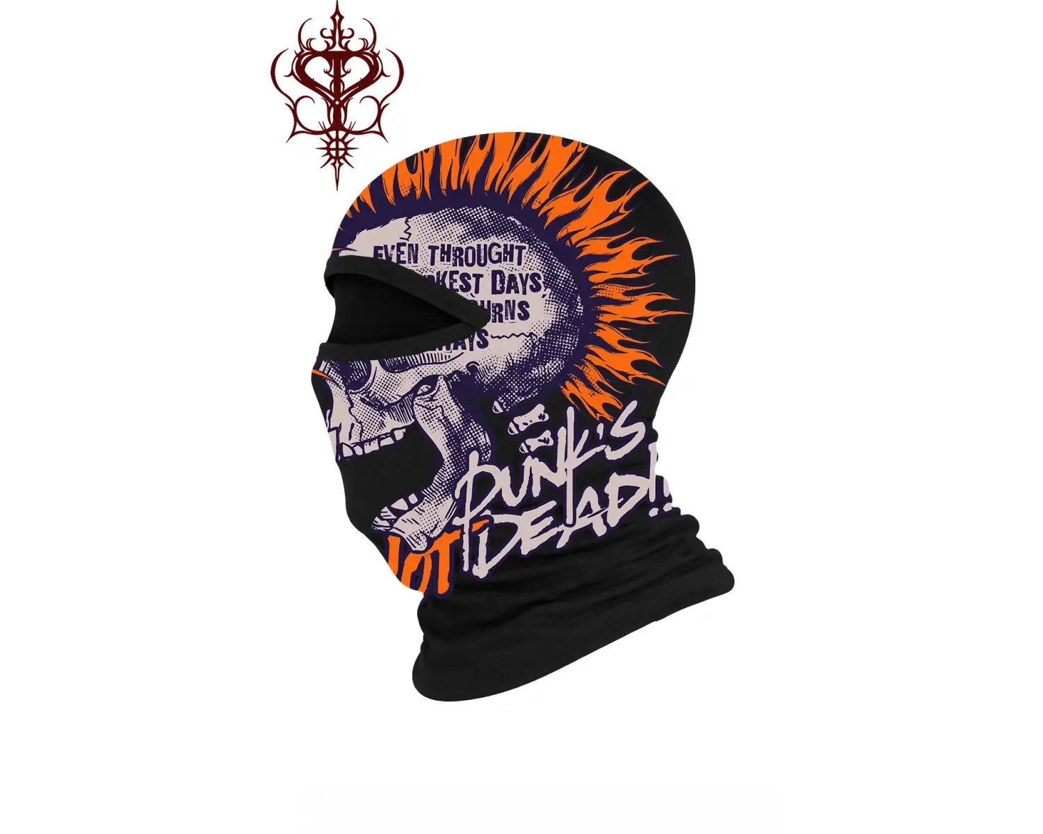 Burning Skull Rebel  Motosiklet Giyim Maske & Balaklava