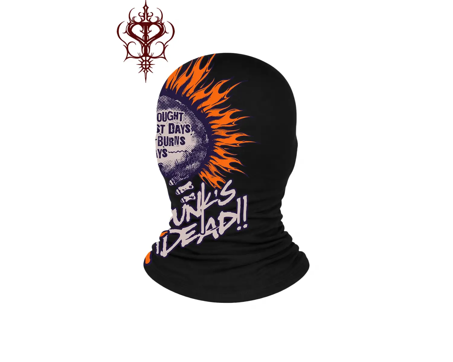 Burning Skull Rebel  Motosiklet Giyim Maske & Balaklava