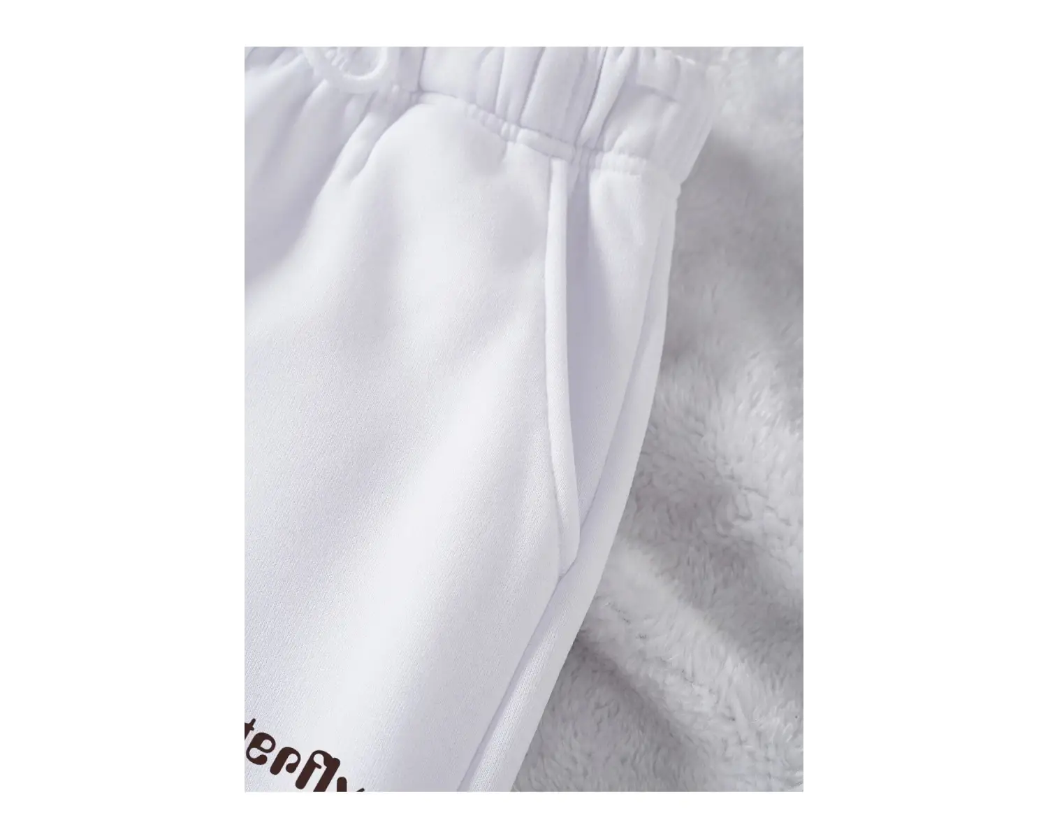 Butterfly & Letter Graphic Drawstring Waist 4 Mevsim Eşofman