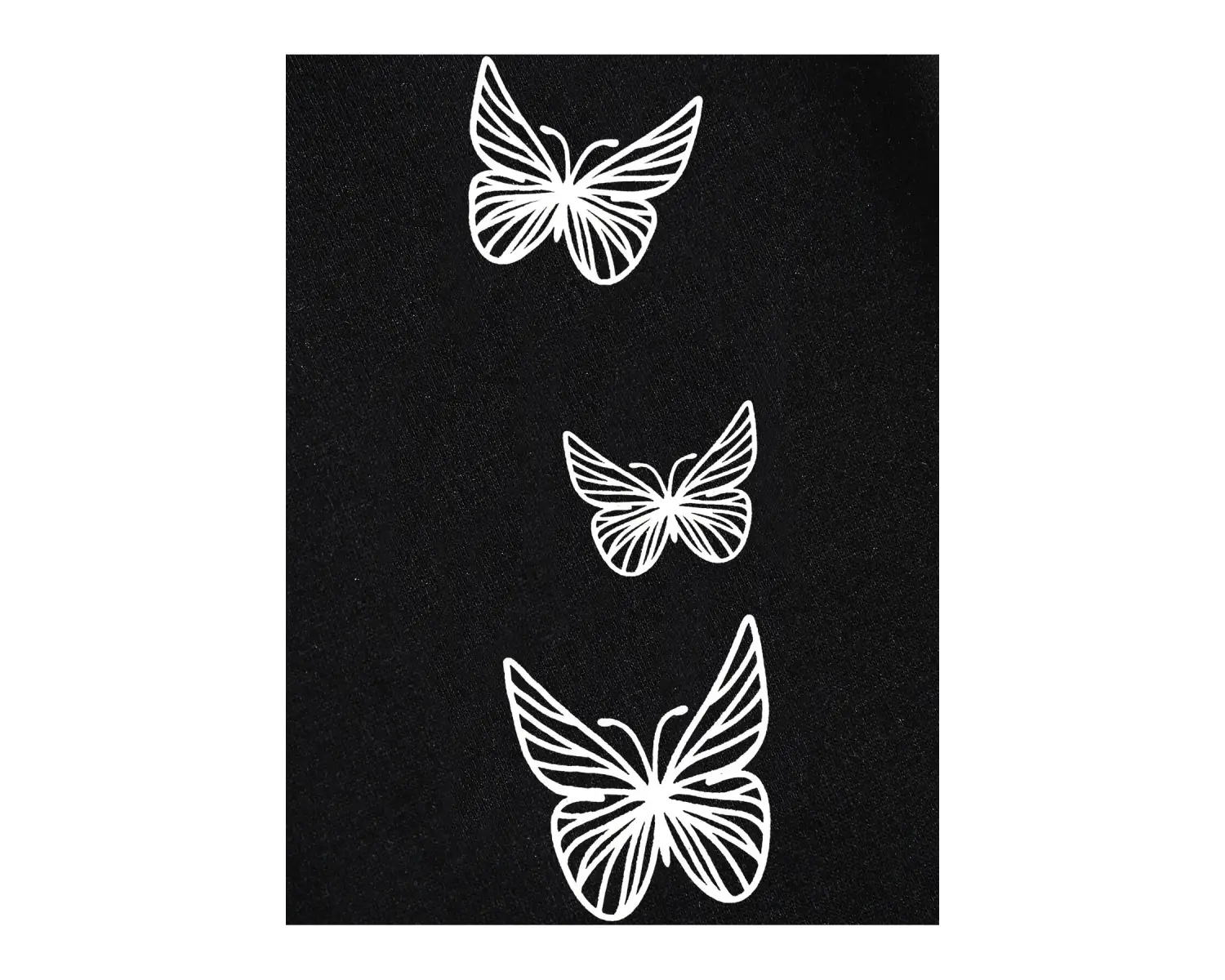 Butterfly Print Drawstring Waist 4 Mevsim Eşofman