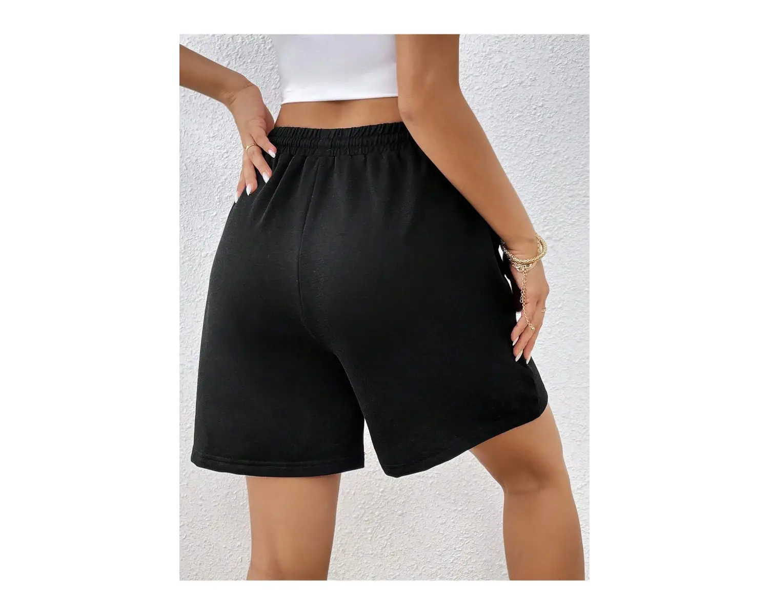 Butterfly Print Drawstring Waist Şort