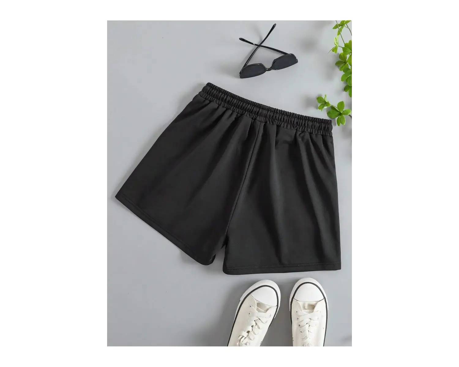 Butterfly Print Drawstring Waist Şort