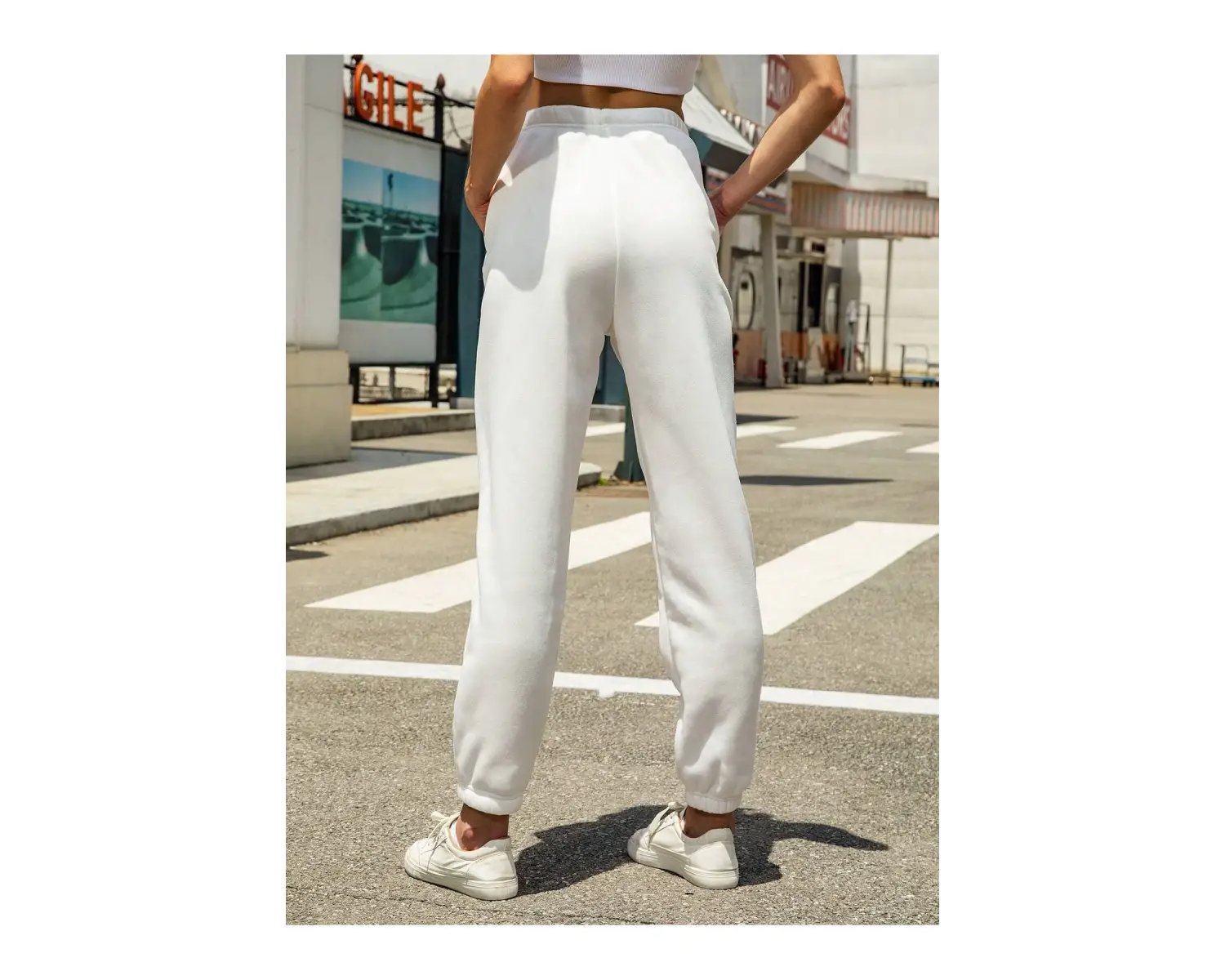 Butterfly Print Elastic Waist 4 Mevsim Eşofman