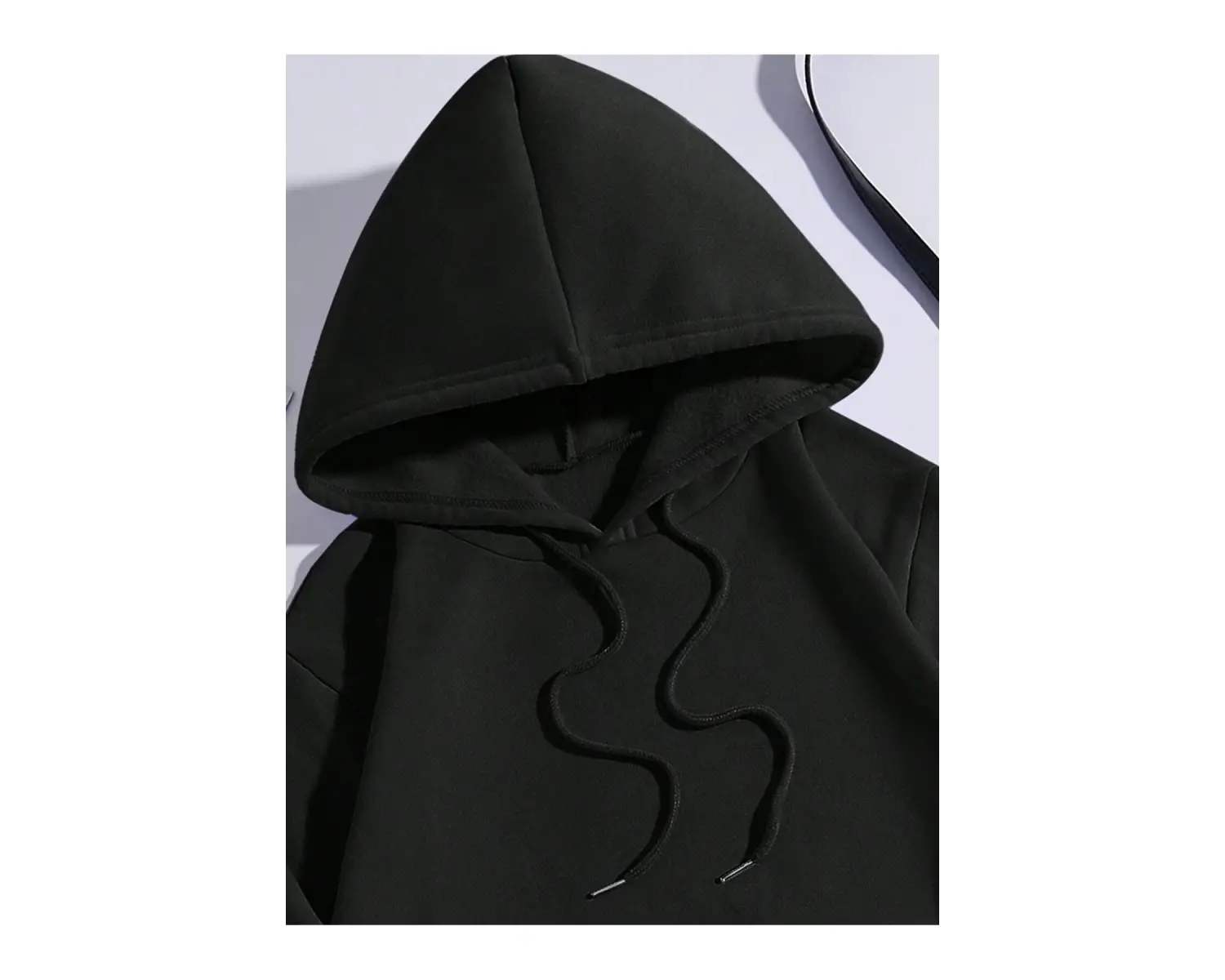 Butterfly & Slogan Graphic Kangaroo Pocket Drawstring Hoodie Siyah