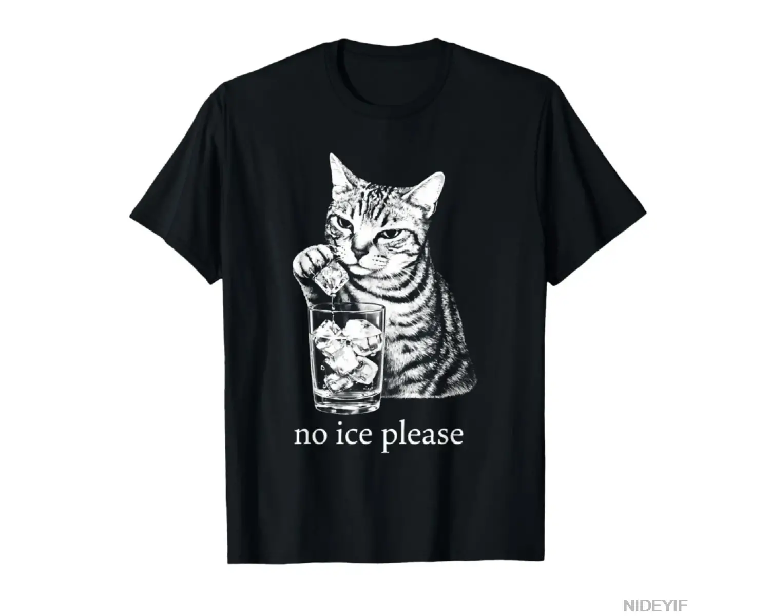 Buz Yok Lütfen Komik Kedi Memesi Kedi Severler İçin Hediye Tişört Erkek Kadın %100 Pamuk Tişö