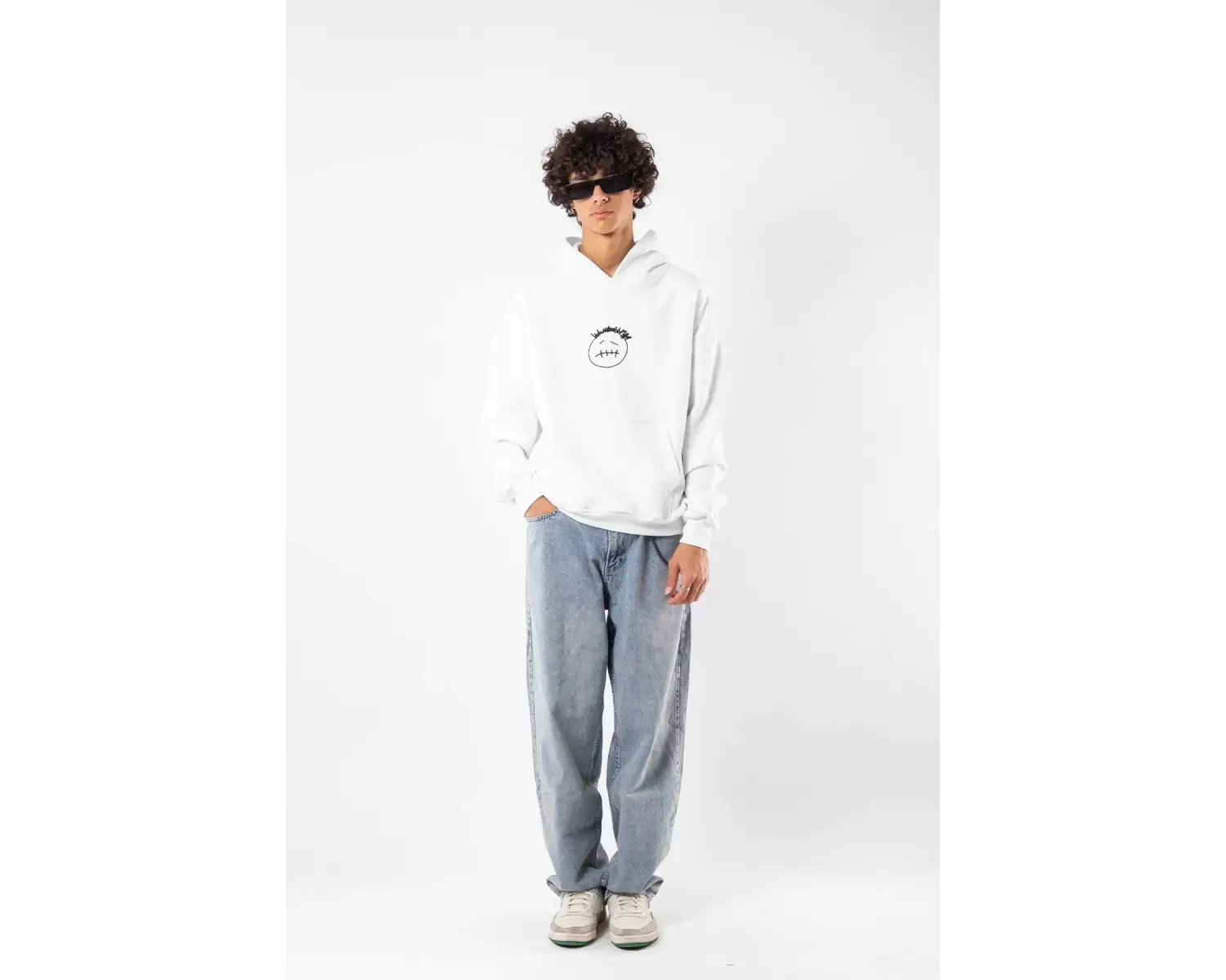 Cactus Jack Sırt Baskılı Oversize Unisex Beyaz