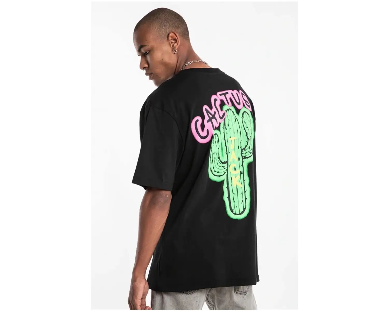 Cactus Oversize T-shirt Beyaz