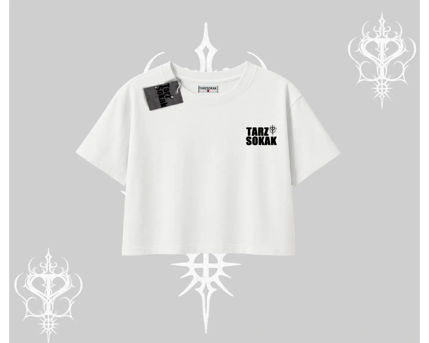 Cafe - Butik - Galeri vb işyerlerine  KADIN CROP T-shirt