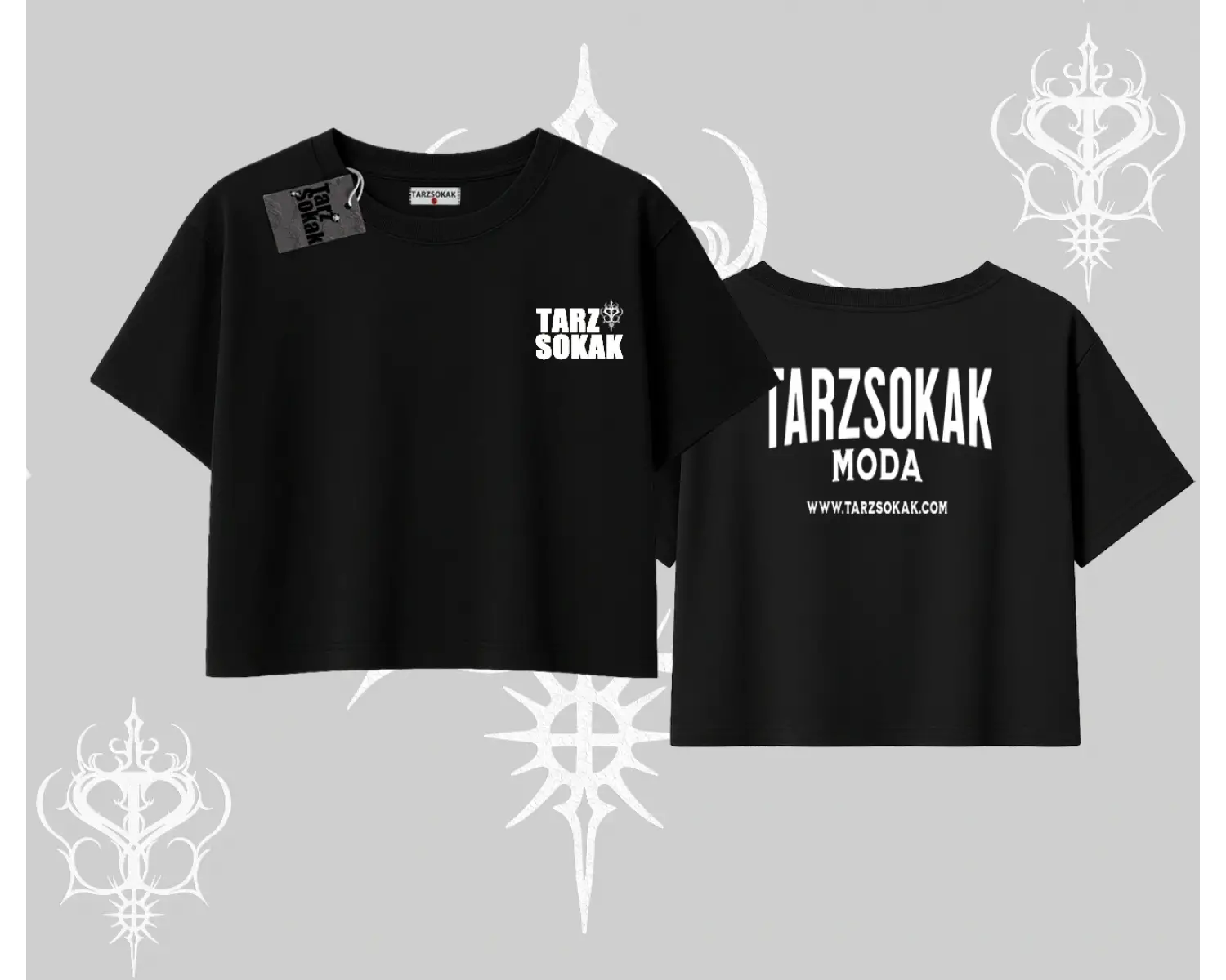 Cafe - Butik - Galeri vb işyerlerine  KADIN CROP T-shirt