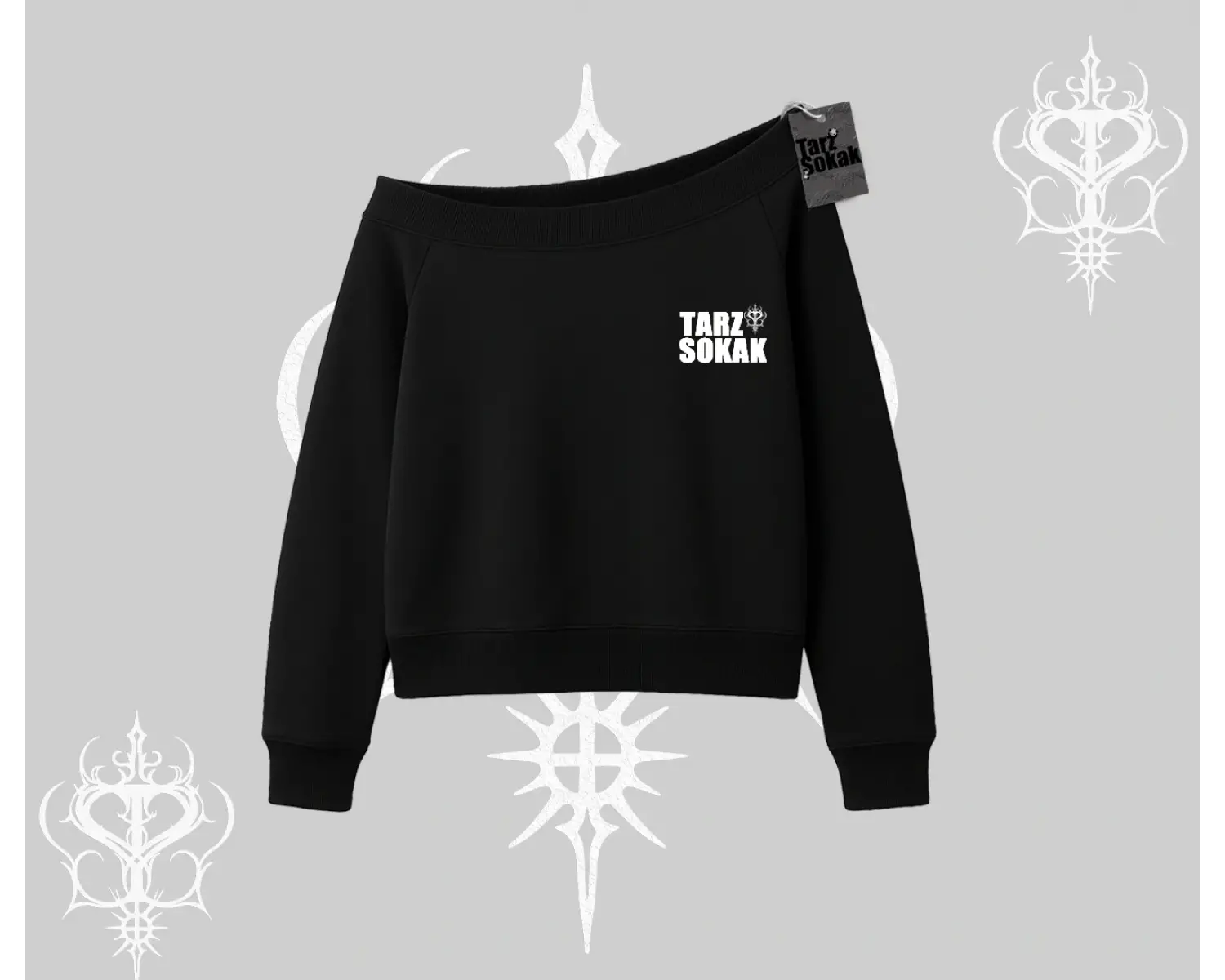 Cafe - Butik - Galeri vb işyerlerine  Kadın KAYIK YAKA Sweatshirt
