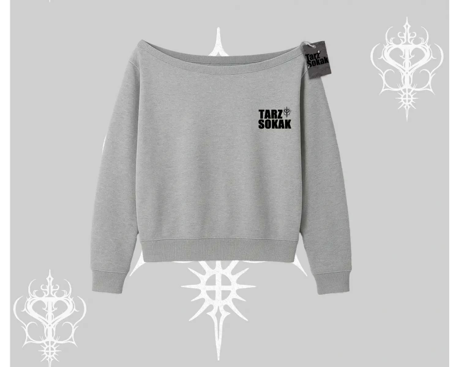 Cafe - Butik - Galeri vb işyerlerine  Kadın KAYIK YAKA Sweatshirt