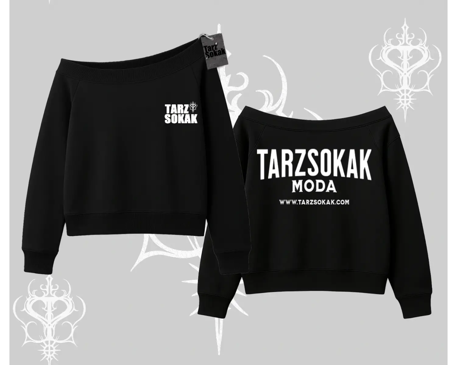 Cafe - Butik - Galeri vb işyerlerine  Kadın KAYIK YAKA Sweatshirt