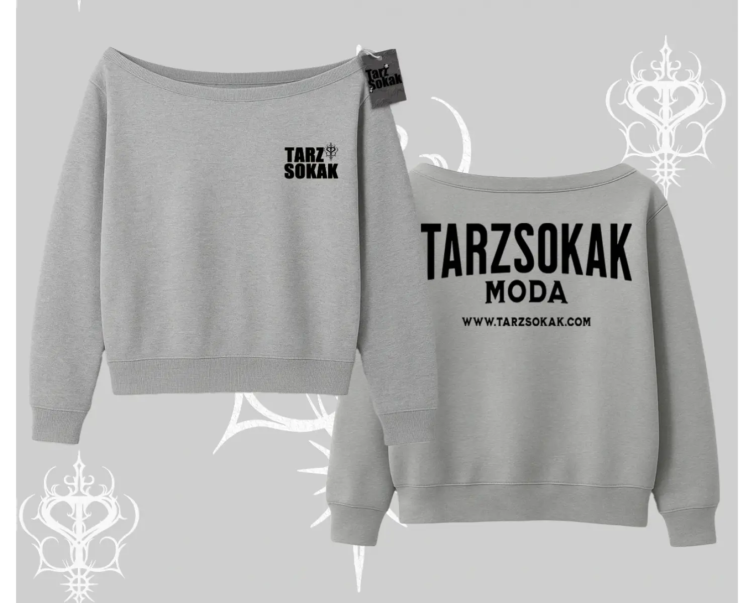 Cafe - Butik - Galeri vb işyerlerine  Kadın KAYIK YAKA Sweatshirt