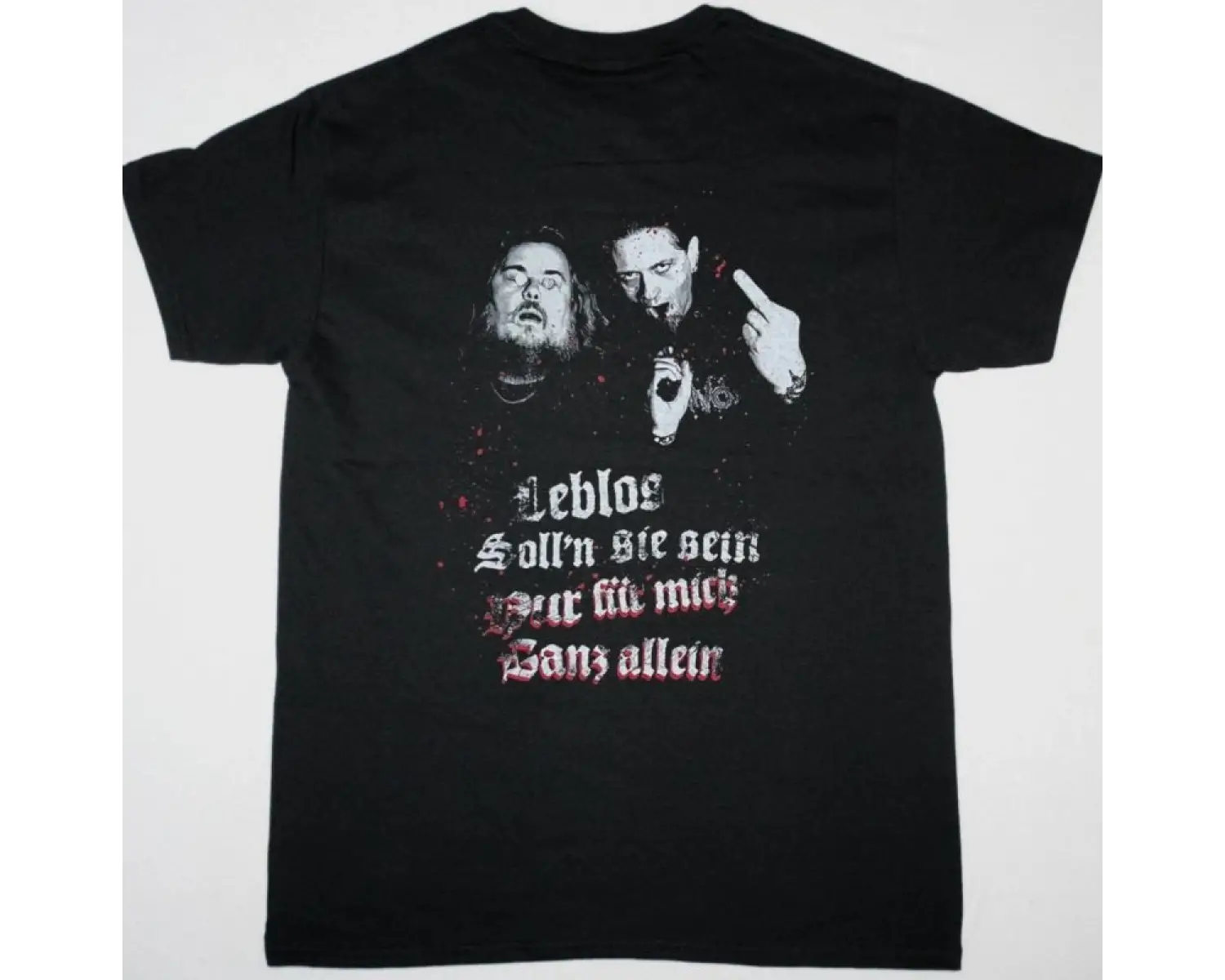 CALIBAN LOGO NEW BLACK T-SHIRT ÖN VE ARAKA BASKILI