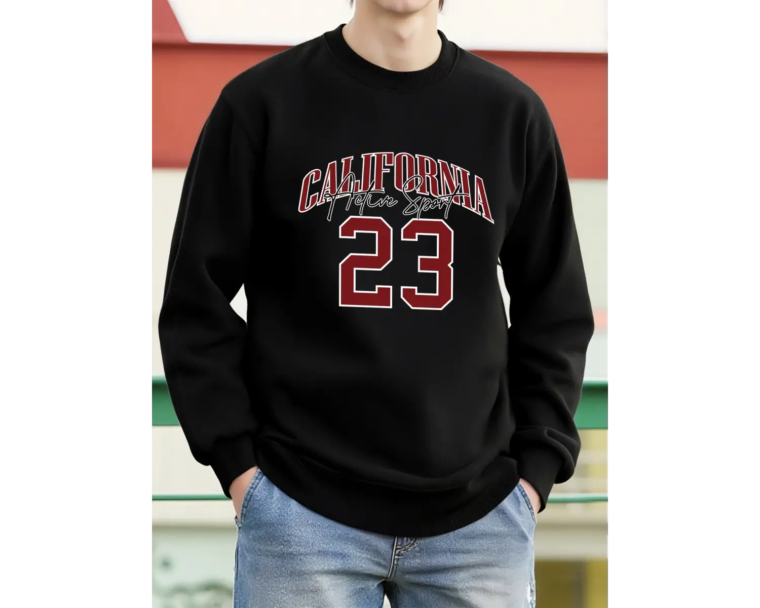 California Active Sport 23 Tasarım Erkek Tişörtü Moda Sokak Kazak Polar Günlük Giysiler Bisik