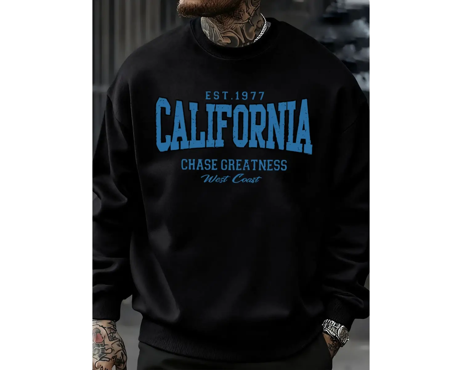 California Chasing Greatness Desen Erkekler Kazak Hip Hop Sokak Spor Giyim Moda Polar Kazak Y