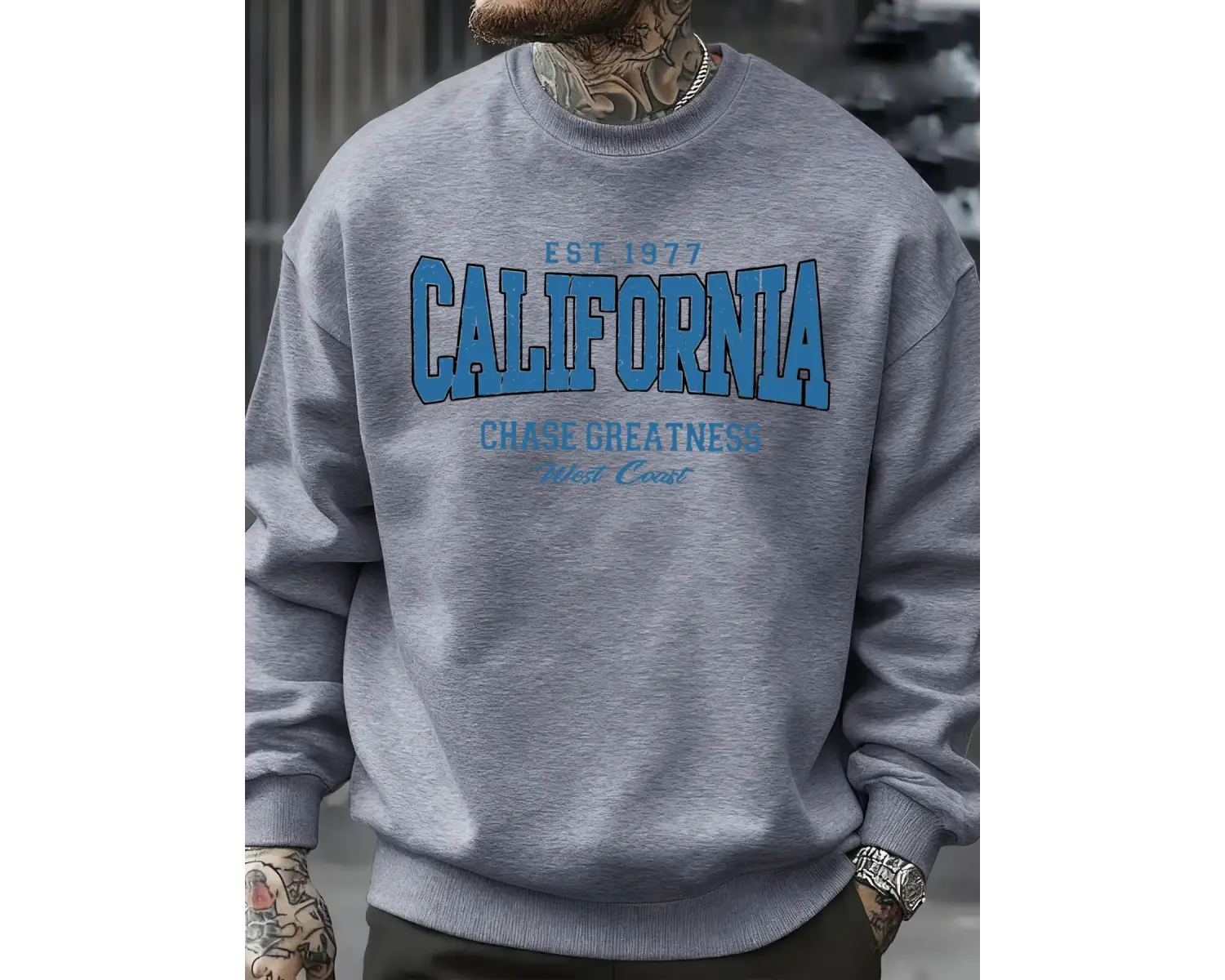 California Chasing Greatness Desen Erkekler Kazak Hip Hop Sokak Spor Giyim Moda Polar Kazak Y