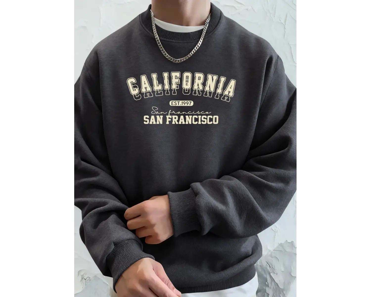 California San Francisco Est 1997 Baskı Sonbahar Koşu Kapüşonlu Üstü Erkek Günlük Basit Tişör