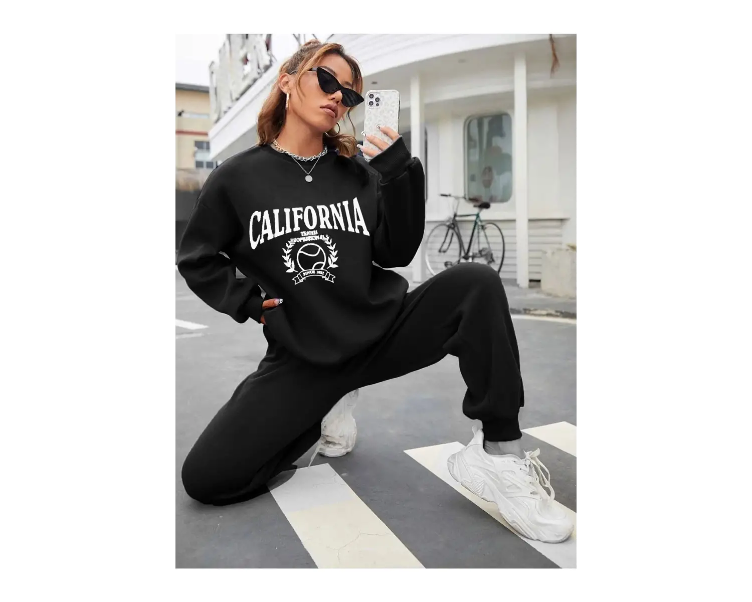 California Tennis Dijital Baskılı Kışlık UNİSEX Eşofman Takımı