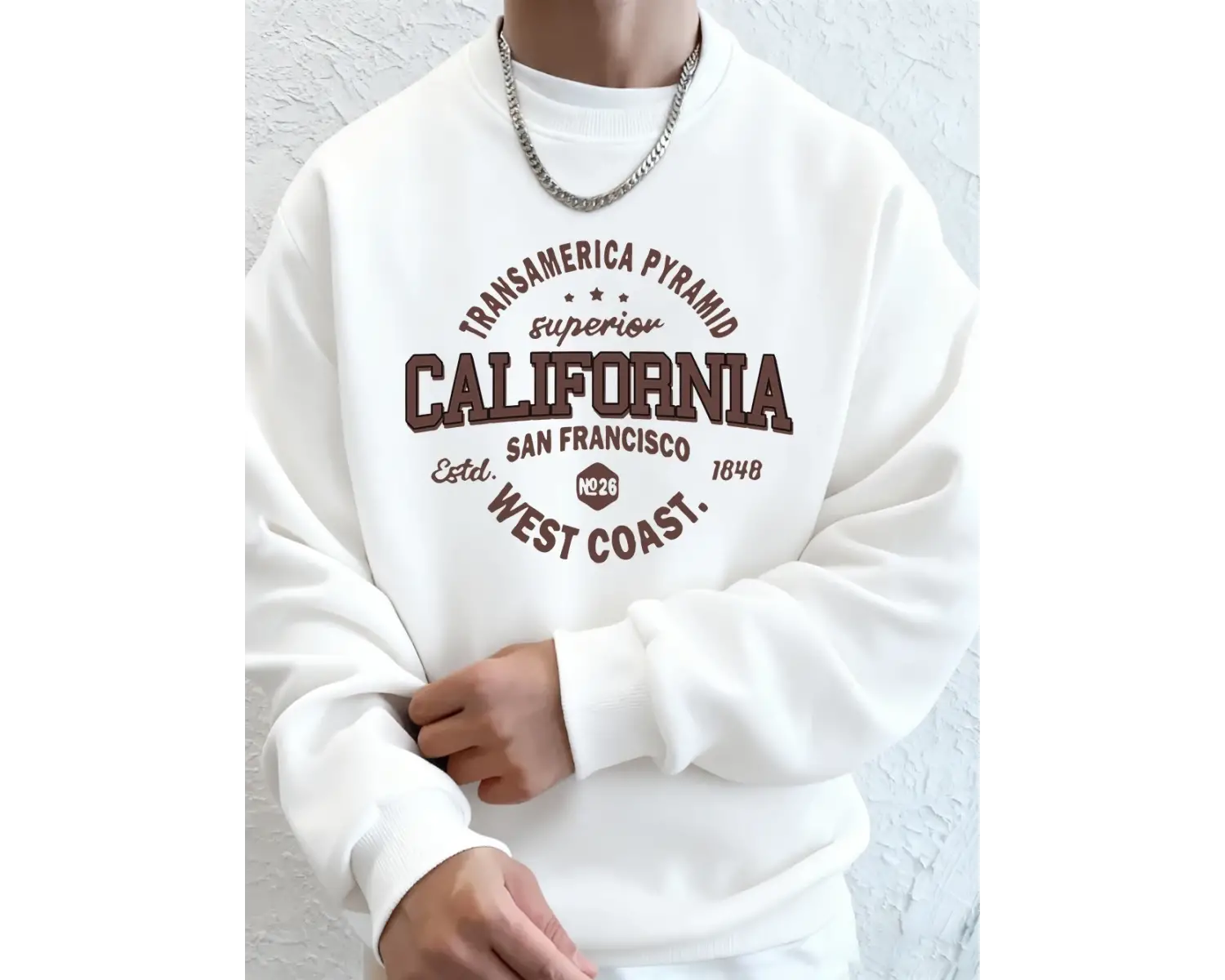 California West Coast Prints Erkek Kapüşonlular Sonbahar Gevşek Tişörtü Hip Hop Bisiklet Yaka