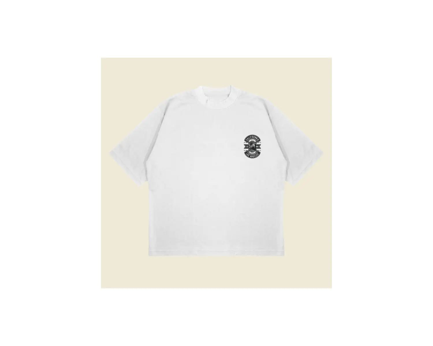 Californiala Baskılı Oversize Unisex Pamuklu Nefes Alan Kalın Kumaşlı